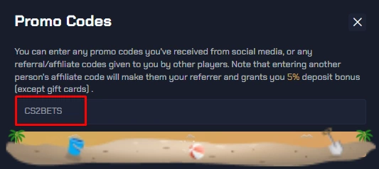 CSGOBig promo code activation