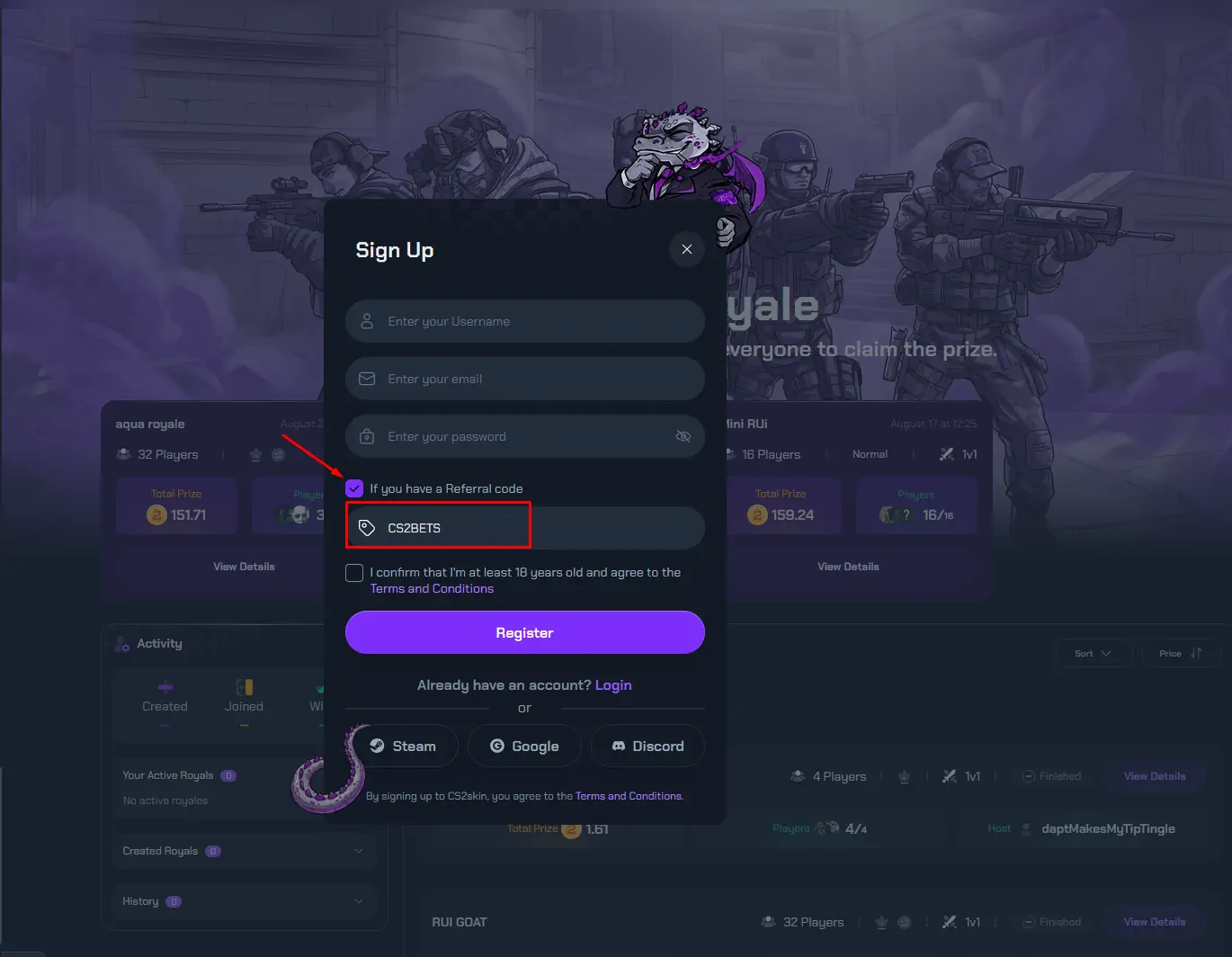 CS2SKIN.COM PROMO CODE